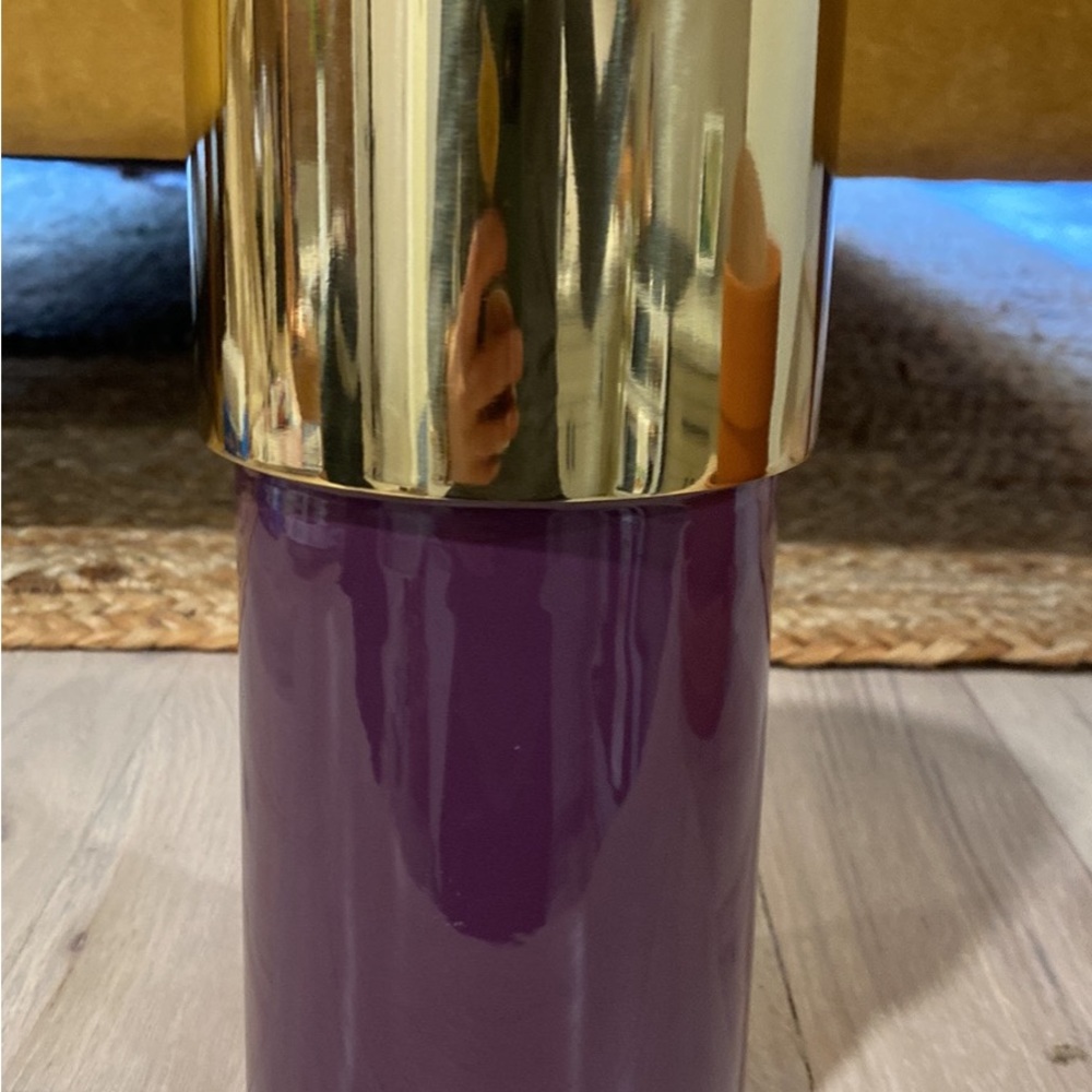 WEST ELM purple enamel vase